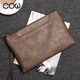 Sac à main pour hommes de vache française, sac d'enveloppe, sac de carte multifonction simple d'affaires, grande capacité, portefeuille masculin, embrayage, sac à main masculin C-9812, bronze Sac à main pour hommes de vache française, sac d'enveloppe, sac de carte multifonction simple d'affaires, grande capacité, portefeuille masculin, embrayage, sac à main masculin C-9812, bronze