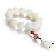 Shiyue Jewelry White Jade Bodhi Root Bracelet Wenwan Disk Play Hand-held Buddha Beads Rosary Bracelet Men's and Women's Lotus Handle 18mm Shiyue Jewelry White Jade Bodhi Root Bracelet Wenwan Disk Play Hand-held Buddha Beads Rosary Bracelet Men's and Women's Lotus Handle 18mm