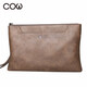 Sac à main pour hommes de vache française, sac d'enveloppe, sac de carte multifonction simple d'affaires, grande capacité, portefeuille masculin, embrayage, sac à main masculin C-9812, bronze Sac à main pour hommes de vache française, sac d'enveloppe, sac de carte multifonction simple d'affaires, grande capacité, portefeuille masculin, embrayage, sac à main masculin C-9812, bronze