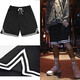 Sports running basketball pants fitness breathable quick-drying trend training five-point pants retro beach loose plus size shorts 3005 sports casual pants black L size suitable for 175-180CM70-75KG Sports running basketball pants fitness breathable quick-drying trend training five-point pants retro beach loose plus size shorts 3005 sports casual pants black L size suitable for 175-180CM70-75KG