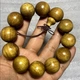 Talk about a sandalwood Sichuan gold silk nanmu hand string Wenwan Buddha beads men's Xiaoye Zhennan Ming and Qing Dynasties demolition house. Old material 20mm 12 pieces Talk about a sandalwood Sichuan gold silk nanmu hand string Wenwan Buddha beads men's Xiaoye Zhennan Ming and Qing Dynasties demolition house. Old material 20mm 12 pieces