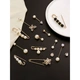 Beautiful princess anti-light buckle imitation pearl brooch female cardigan collar pin jeans waist waist artifact fixed clothes waist buckle clip 3# package 3 Beautiful princess anti-light buckle imitation pearl brooch female cardigan collar pin jeans waist waist artifact fixed clothes waist buckle clip 3# package 3