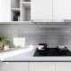 Bangchen BANGCHEN kitchen waterproof moisture-proof high temperature resistant wall sticker self-adhesive stove countertop tile cabinet tin foil paper oil-proof sticker cubic grid high temperature resistant 60 cm * 5 meters Bangchen BANGCHEN kitchen waterproof moisture-proof high temperature resistant wall sticker self-adhesive stove countertop tile cabinet tin foil paper oil-proof sticker cubic grid high temperature resistant 60 cm * 5 meters
