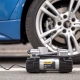 Deli deli car air pump preset tire pressure metal double 30 cylinder portable air pump with light can measure pressure 2.6m extension cord Deli deli car air pump preset tire pressure metal double 30 cylinder portable air pump with light can measure pressure 2.6m extension cord