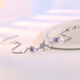 Alo Nai Ya plated 925 silver couple bracelet men and women style stars bracelet bracelet red rope bracelet foot chain students Korean version of the trend first jewelry C069 purple diamond Alo Nai Ya plated 925 silver couple bracelet men and women style stars bracelet bracelet red rope bracelet foot chain students Korean version of the trend first jewelry C069 purple diamond