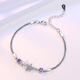 Alo Nai Ya plated 925 silver couple bracelet men and women style stars bracelet bracelet red rope bracelet foot chain students Korean version of the trend first jewelry C069 purple diamond Alo Nai Ya plated 925 silver couple bracelet men and women style stars bracelet bracelet red rope bracelet foot chain students Korean version of the trend first jewelry C069 purple diamond