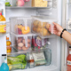 Bailu refrigerator crisper storage box food storage box miscellaneous grain storage box kitchen storage basket storage supplies value 2 transparent cover Bailu refrigerator crisper storage box food storage box miscellaneous grain storage box kitchen storage basket storage supplies value 2 transparent cover