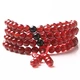 Shiyue jewelry 6mm red agate hand string Buddha beads 108 multi-circle long bracelet crystal agate women's models Shiyue jewelry 6mm red agate hand string Buddha beads 108 multi-circle long bracelet crystal agate women's models