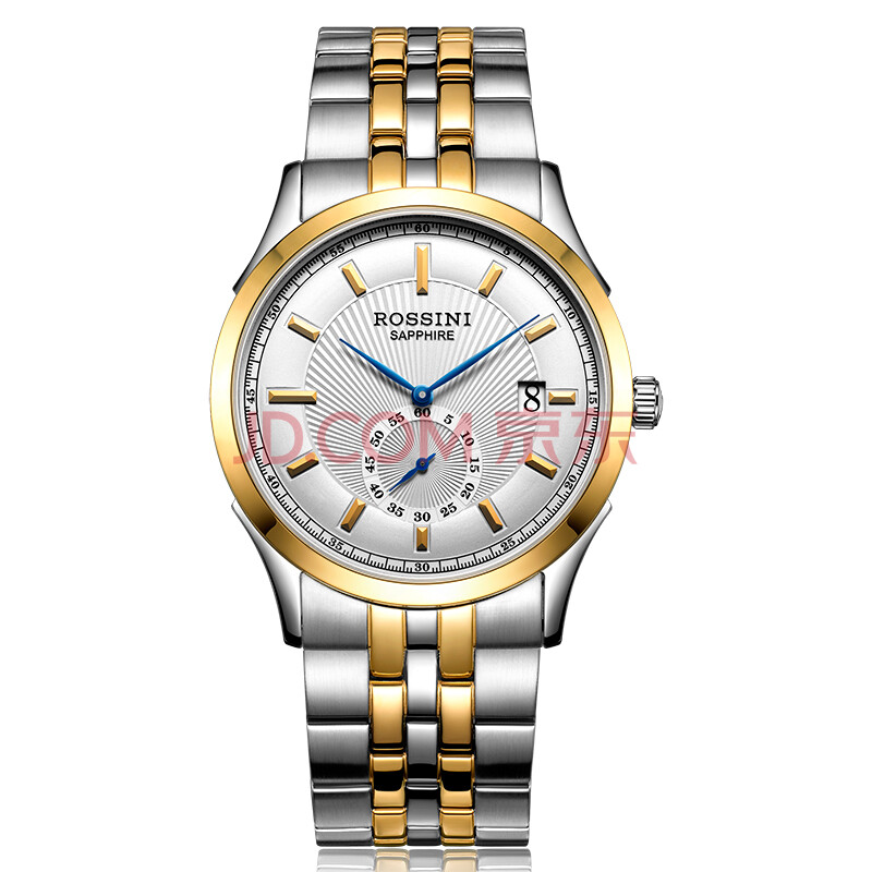 罗西尼(ROSSINI)商务系列石英男表全钢带腕表