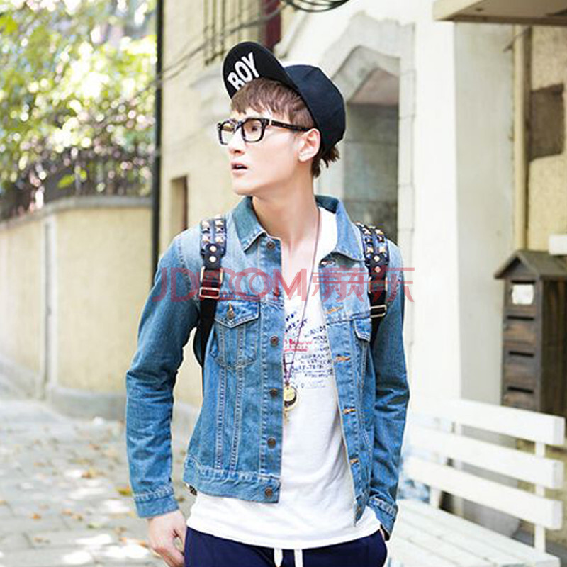 男款牛仔<em>外套潮男</em>哪种好 <em>潮男秋装外套</em>林弯弯