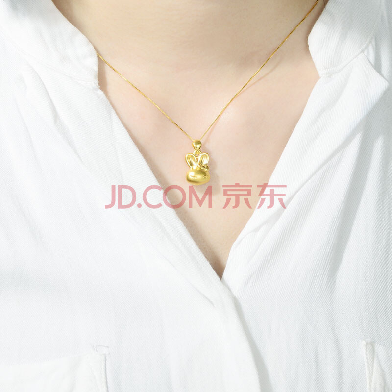 周大生黄金吊坠 3d硬金足金项挂坠 吉祥葫芦