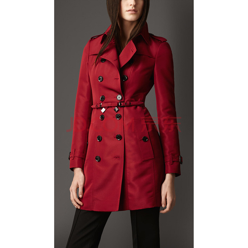 burberry london /巴宝莉 新款 女士防雨长款外套 风衣 39150721 红色