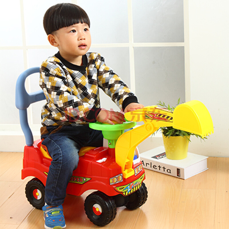 创意百货 儿童挖掘机 拖拉游戏车 儿童车 玩具车