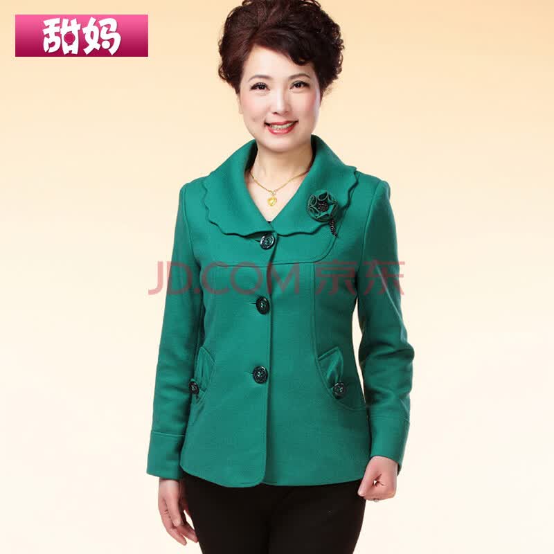 甜妈2014春装新款中老年女装<em>毛呢外套妈妈装</em>