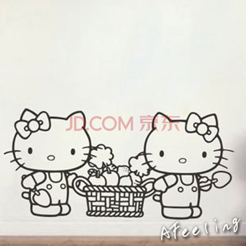 kitty猫贴画图片