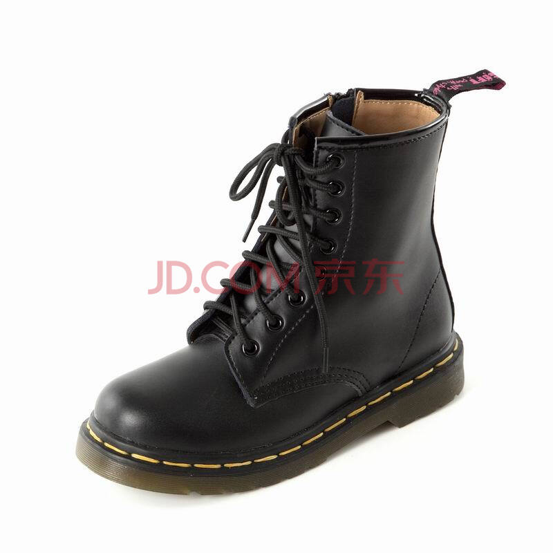 gracegift短靴 复古牛皮英伦马丁靴 女 f1017-1 黑色