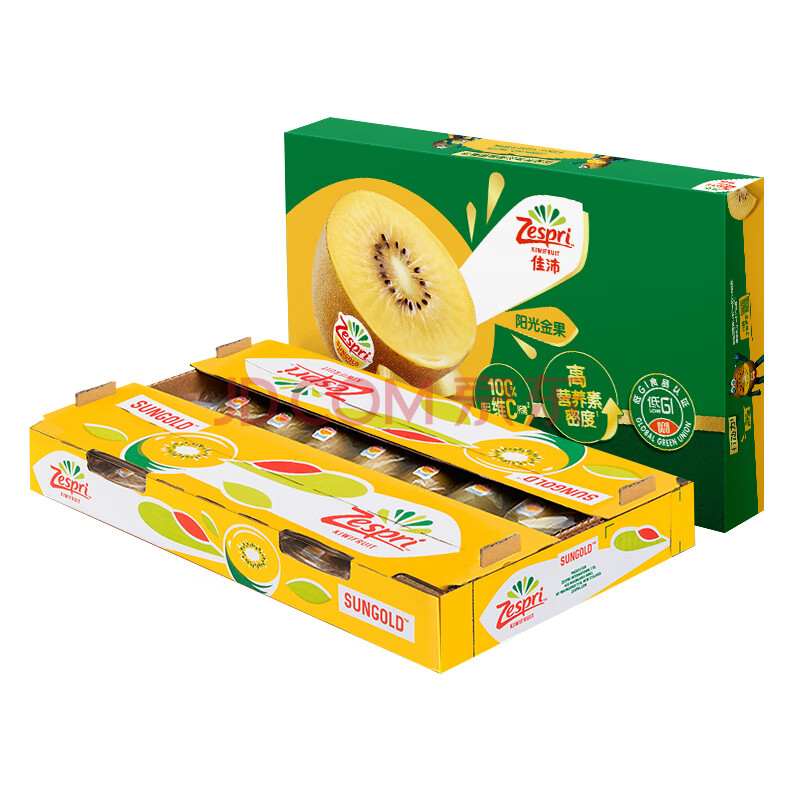 佳沛（zespri）新西兰  阳光金奇异果巨大果22粒原箱 单果重约146-175g 猕猴桃