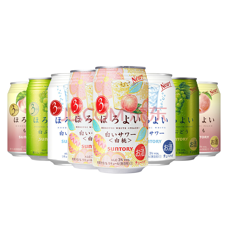 和乐怡(horoyoi) 三得利 日本进口 洋酒 预调酒 鸡尾酒 果酒 350ml*8