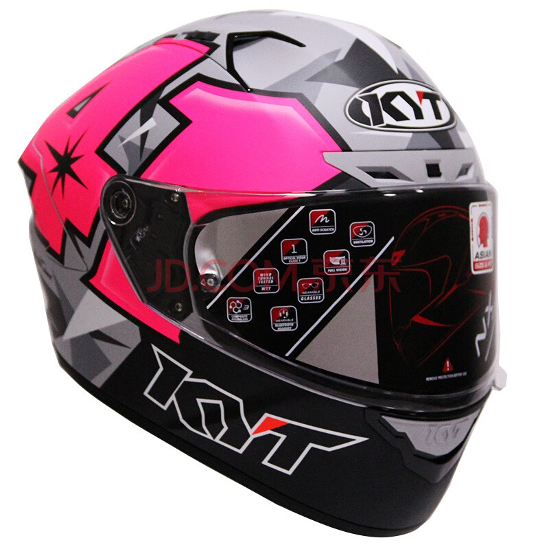 盔跑盔安全帽子摩托车骑士装备kyt头盔碳纤盔nxgp新花超级奶爸碳纤维l