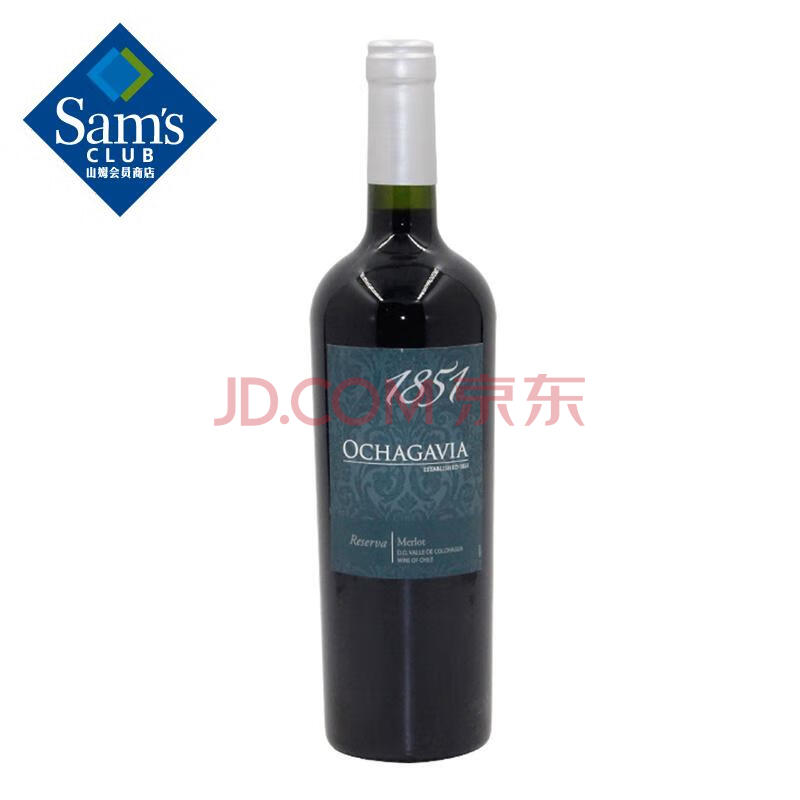 1851 智利进口 珍藏梅洛红葡萄酒 750ml