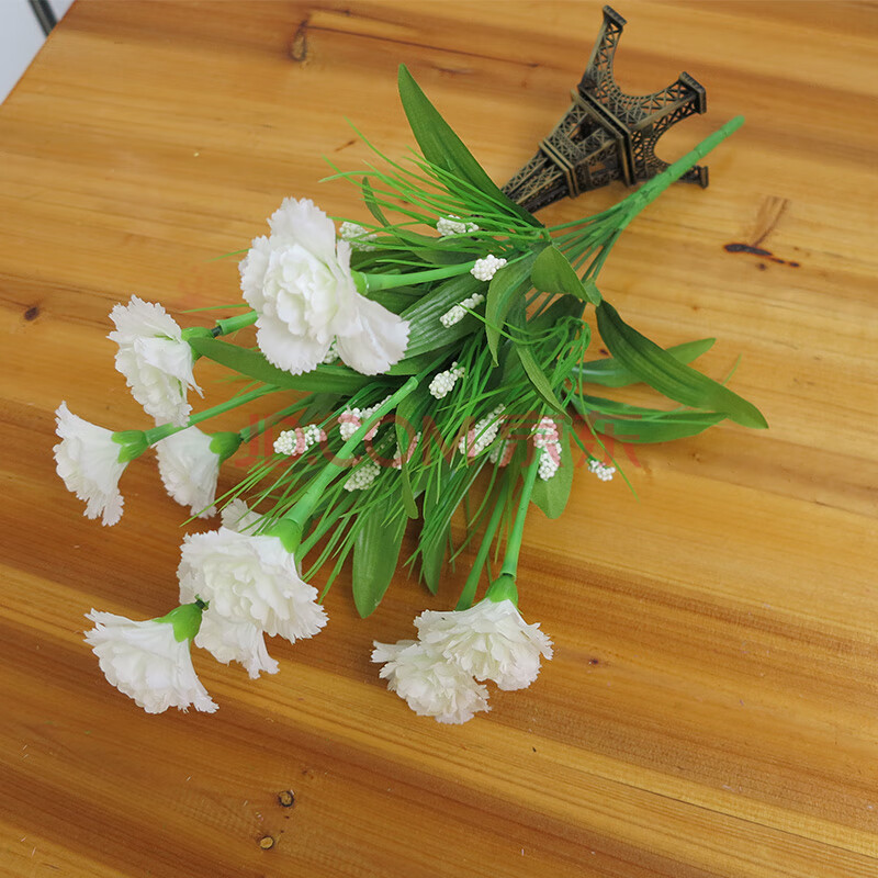 康乃馨仿真花束客厅室内外装饰假花摆件花瓶插花束摆设塑料假花艺