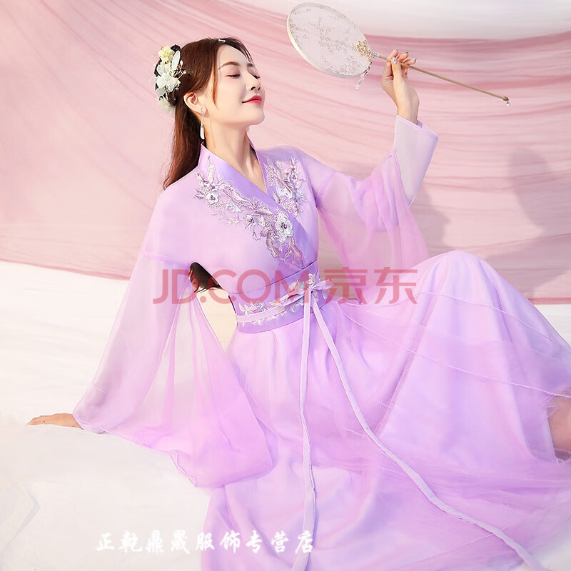 古装女汉服襦裙仙女飘逸超仙气古风广袖原创演出服装交领齐腰夏季
