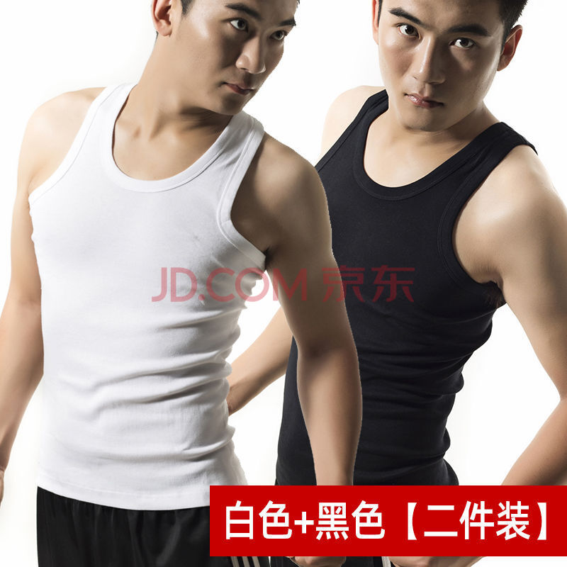 跨栏背心男士吊带背心条纹时尚汗衫宽松跨栏夏中青年运动罗纹透气打底