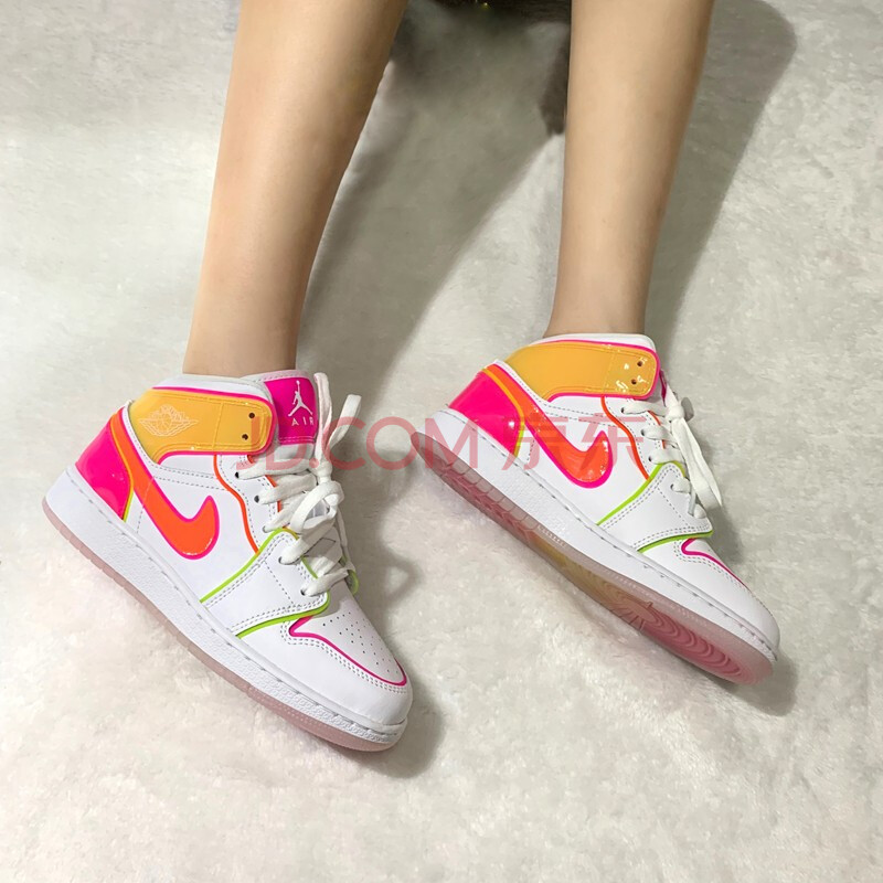 耐克nike air jordan1 aj1糖果 果冻水晶底运动鞋 板鞋 女鞋cv4611