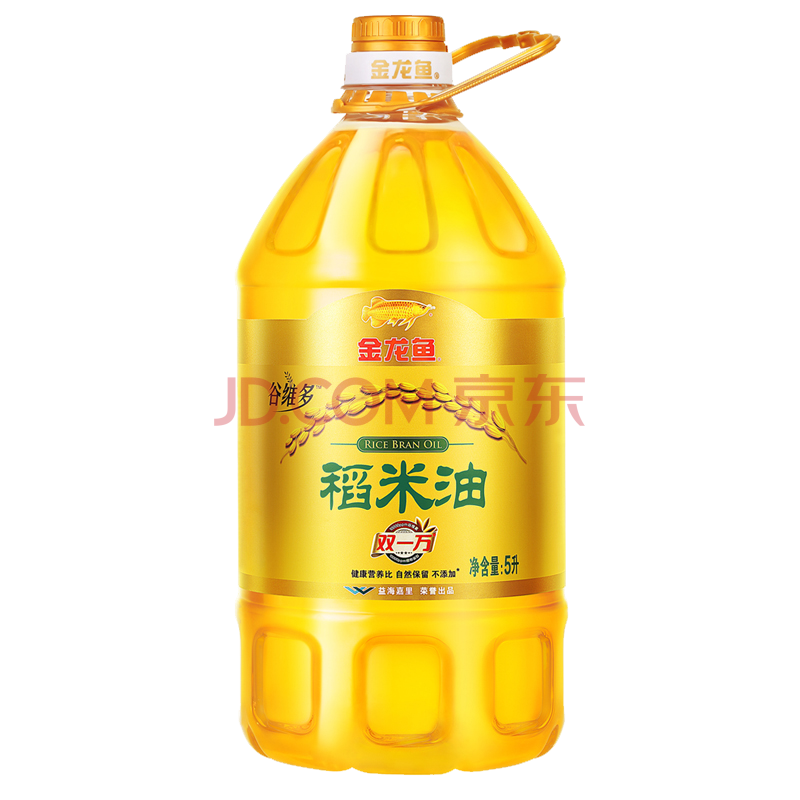 金龙鱼 食用油 双一万谷维多稻米油5l家庭用油
