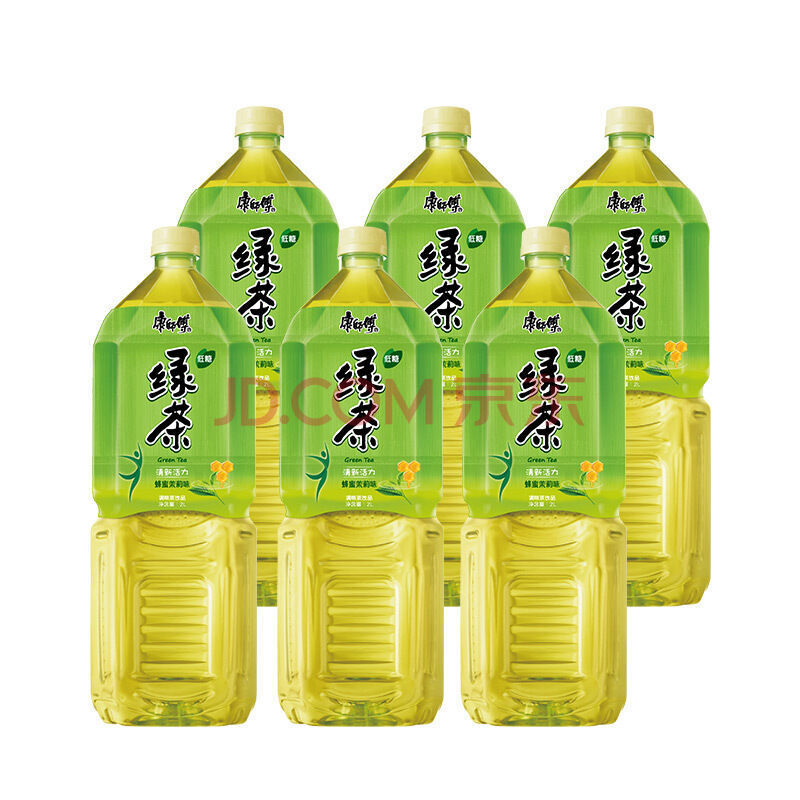 2l/瓶 绿茶 蜂蜜茉莉味茶饮料 整箱装茶饮品破损赔偿 康师傅绿茶:2升