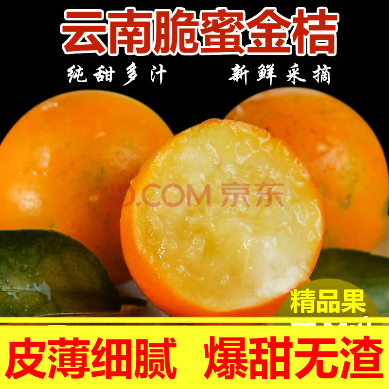 脆蜜金桔 云南金桔糖心滑皮脆皮金桔大果金橘子纯甜小