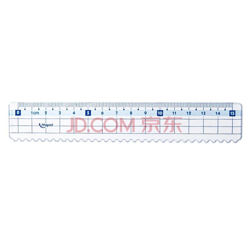 【全网低价】马培德Maped 彩趣波浪线直尺15cm蓝色 尺子小学生文具网格尺多功能高透明尺 一二年级学习用品开学210802CH