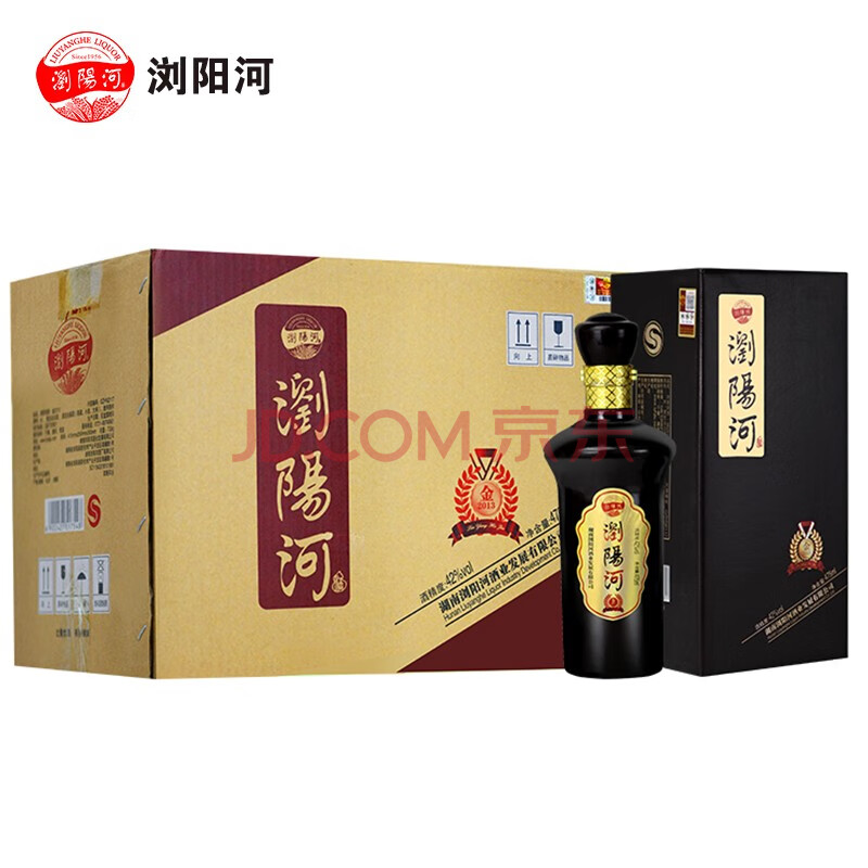 【新老包装随机发货】湖南特色 浏阳河 42度 金2013礼盒装 白酒 475ml