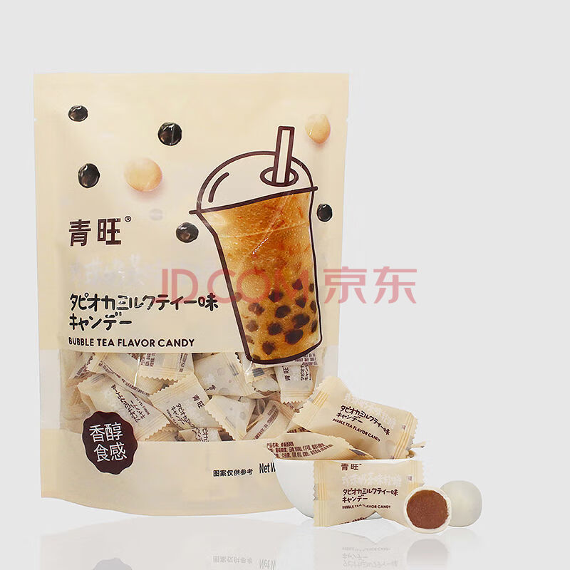 糖果/巧克力 其它糖果 青旺珍珠奶茶味软糖 320/800g 网红小包装夹心