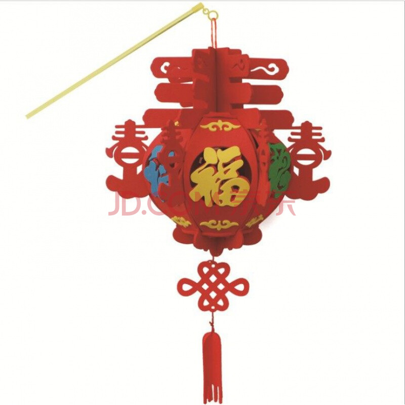 春节中秋节元旦幼儿园手提灯笼儿童宫灯制作材料幼儿园元旦 春款-福字