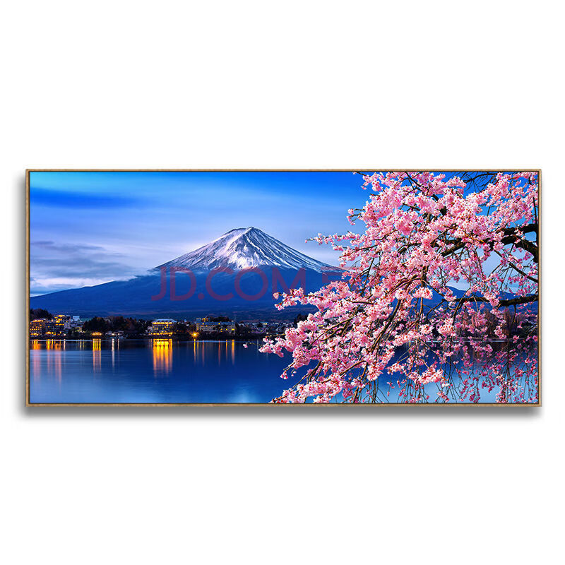 日式画风格富士山装饰画和风浮世绘日料餐厅挂画日本樱花风景壁画 r