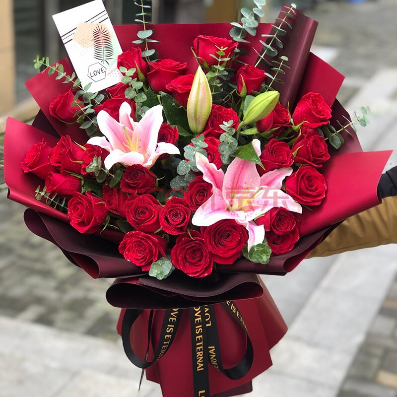 卓盛花卉 鲜花速递香水百合康乃馨花束送妈妈节日礼物送闺蜜同事领导