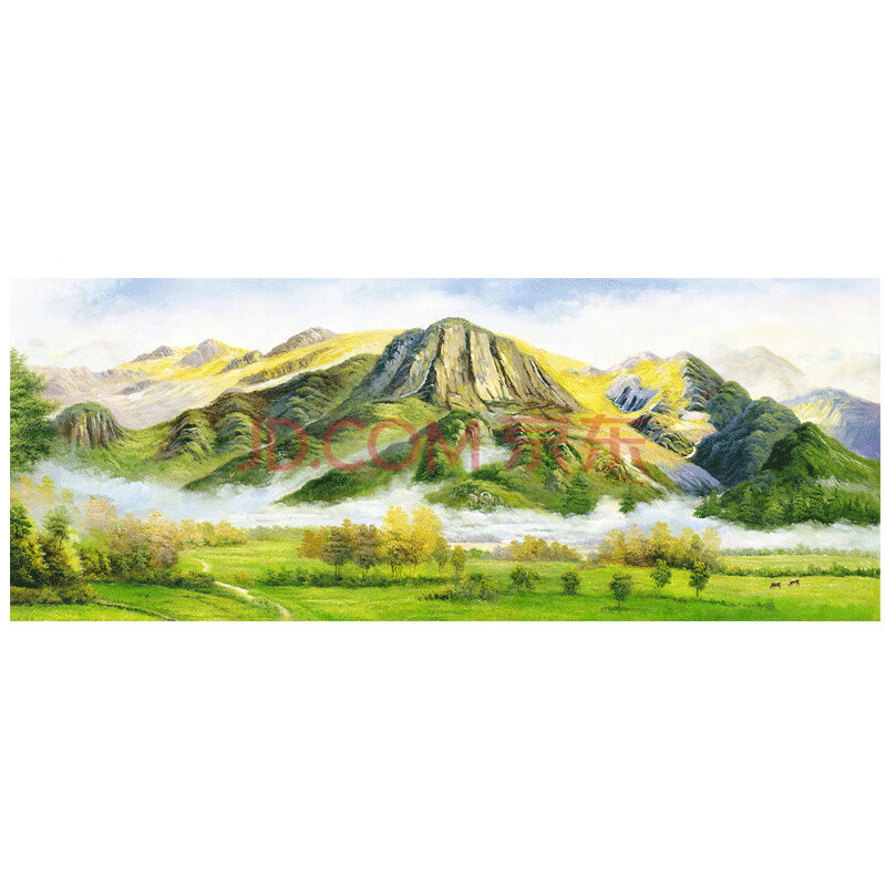 背靠金山客厅挂画山水风景画沙发背景墙装饰画办公室玄关壁画 五星峰