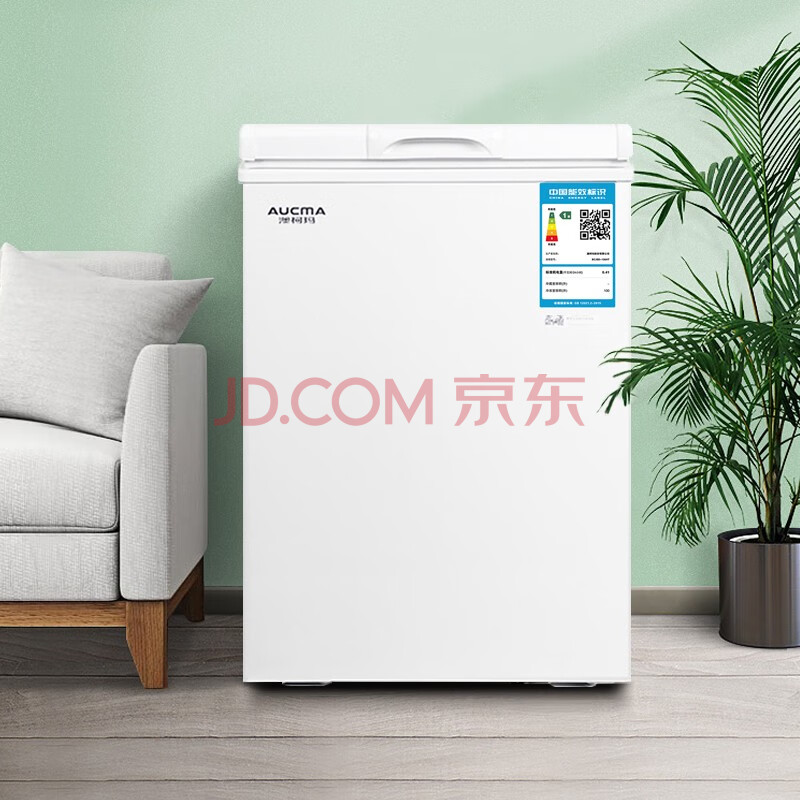 澳柯玛冰柜家用迷你小型冷冻冷藏柜顶开式冷柜100升 单温静音节能新款