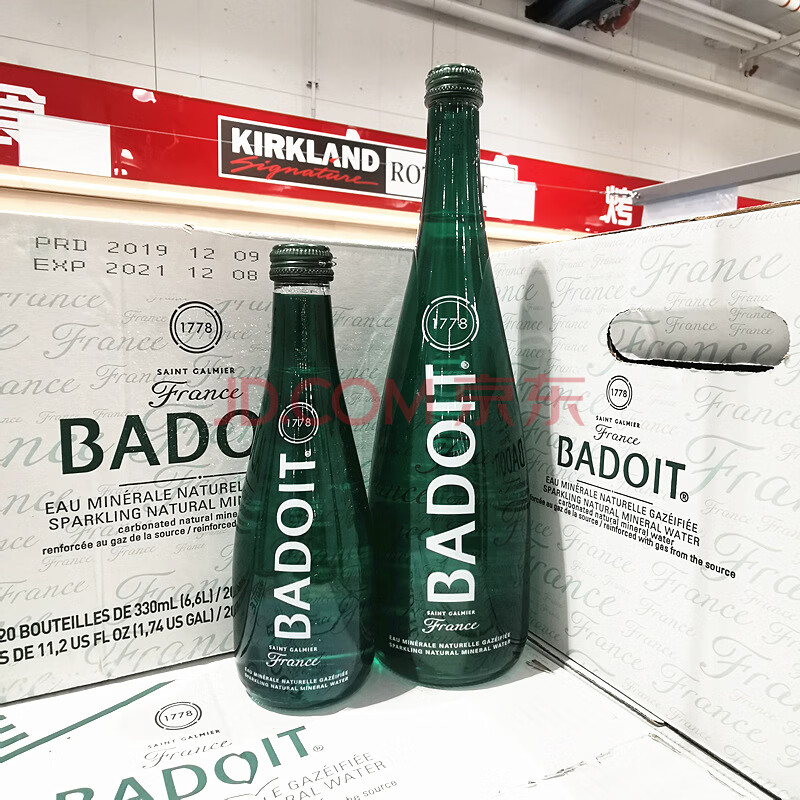 badoit波多含气天然矿泉水玻璃瓶法国 波多750ml*12瓶