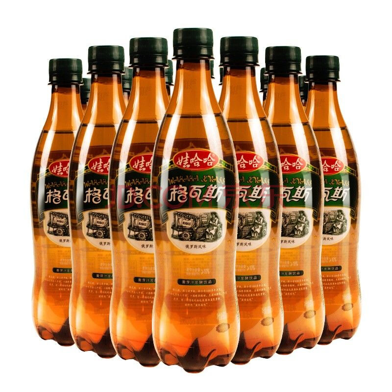 格瓦斯饮料俄罗斯啤酒风味600ml*6整箱碳酸麦芽汁可乐 600ml*12瓶