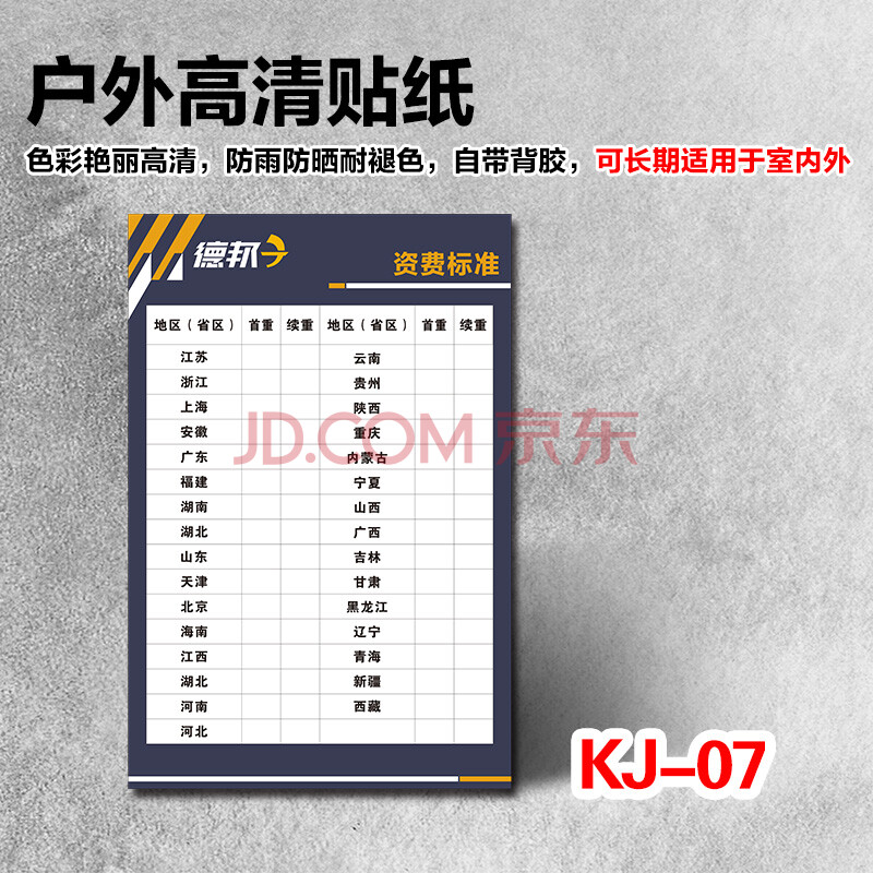 顺丰邮政中通申通韵达百世天天快递公司通用寄递价格资费标准海报广告