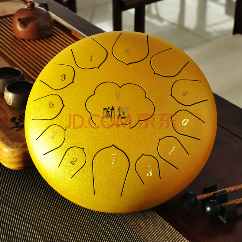 空灵鼓专业级15音莲花手碟乐器初学者儿童13音正品色空无忧忘忧鼓