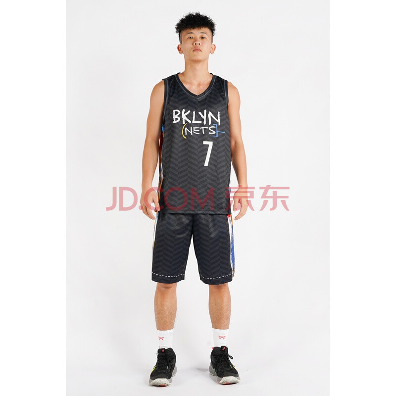 fortlex 杜兰特球衣篮网城市版7号球服运动比赛篮球队服套装11号印制