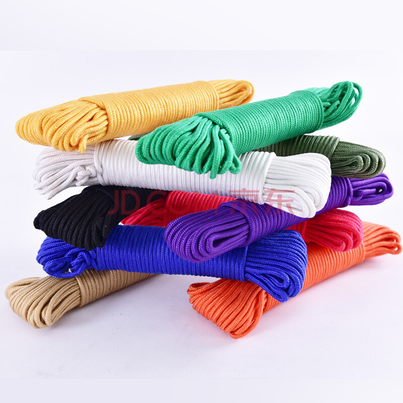 尼龙绳子细6mm 绳子耐磨sm彩色编织绳装饰捆绑绳尼龙绳晾衣绳塑料绳