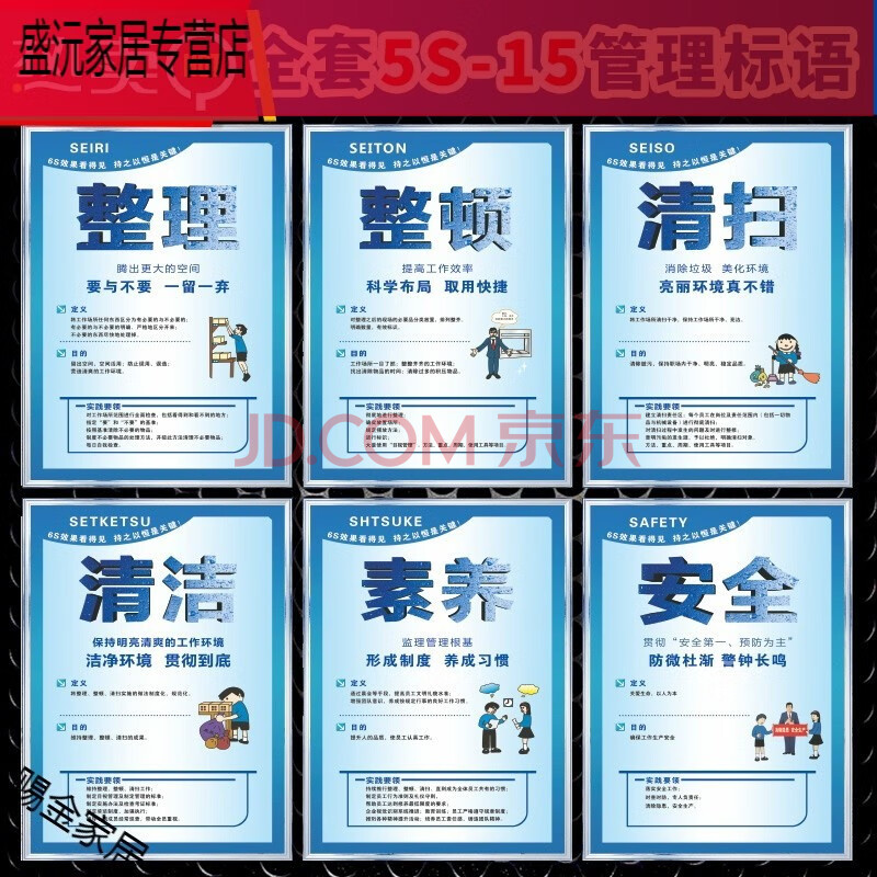 6s管理标识牌5s安全生产标语7s车间仓库标示牌10s警示