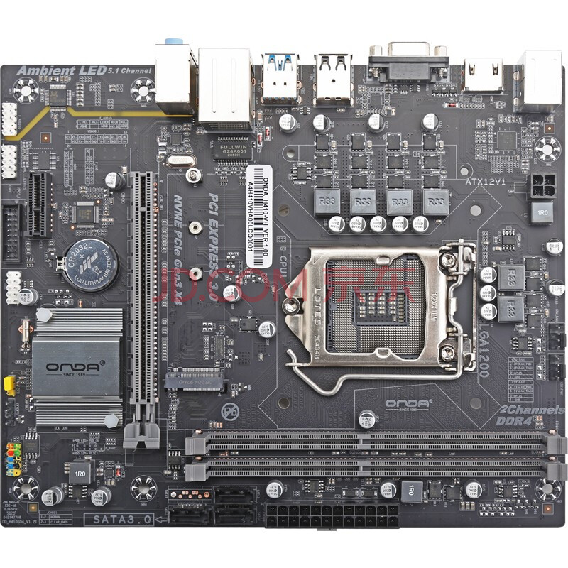 昂达(onda)h410-vh (intel h410/lga 1200) 支持intel 10代处理器