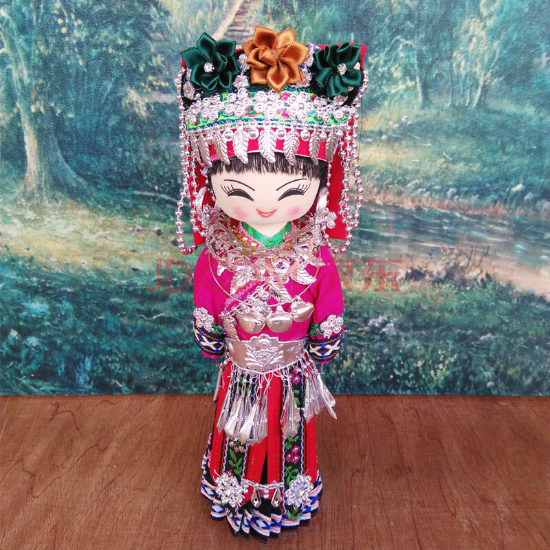 礼品 工艺礼品 尚路 少数民族娃娃手工卡通布娃娃摆件云南广西贵州