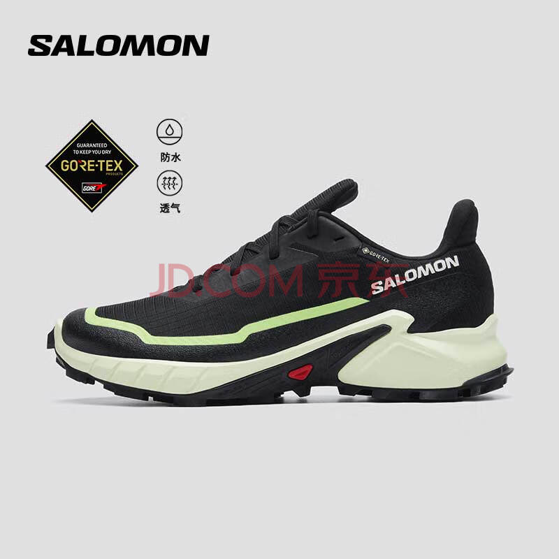 萨洛蒙（Salomon）女款 户外运动防水透气舒适大耳齿抓地越野跑鞋 ALPHACROSS 5 GTX 黑色 474606 5.5 (38 2/3)