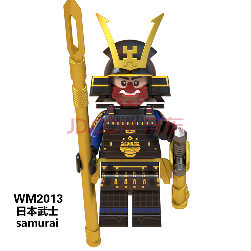 乐高第三方积木人仔日本武士铠甲东洋拼装拼装玩具男孩 wm2013日本